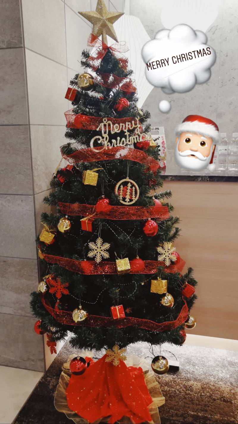 クリスマスツリーを飾りました！