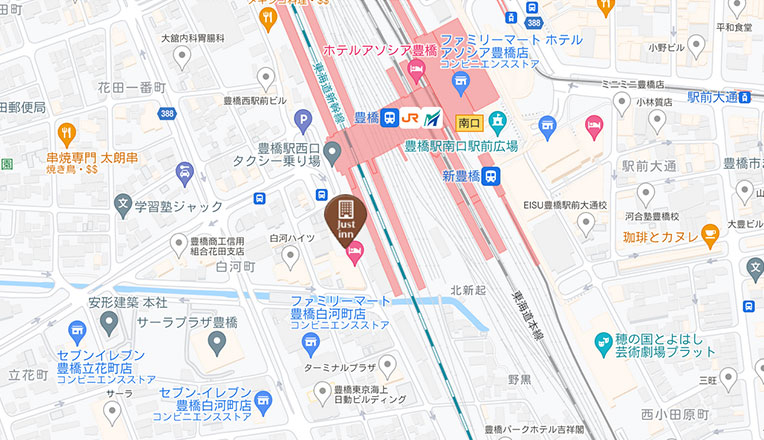 JR・名鉄「豊橋」駅　新幹線口(西口)より徒歩約1分